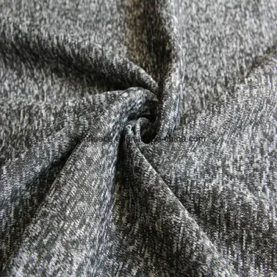 Tissu tricoté avec fil teint en gris à aiguille grossière