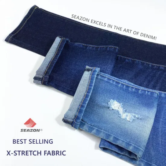 Zz0265 Bon tissu denim extensible et faible rétrécissement pour jeans pour dames avec tissu de jeans en coton BCI américain