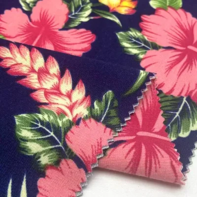 Vente chaude gros fleurs 95% Polyester 5% Spandex tricot imprimé personnalisé Ponte De Roma tissu pour robe