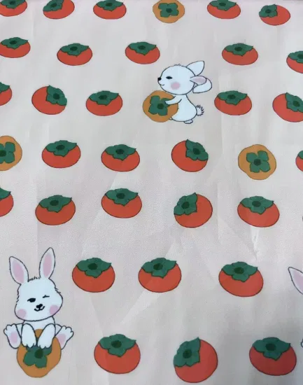 Le tissu polyester imprimé numérique à double image de fleurs pour enfants