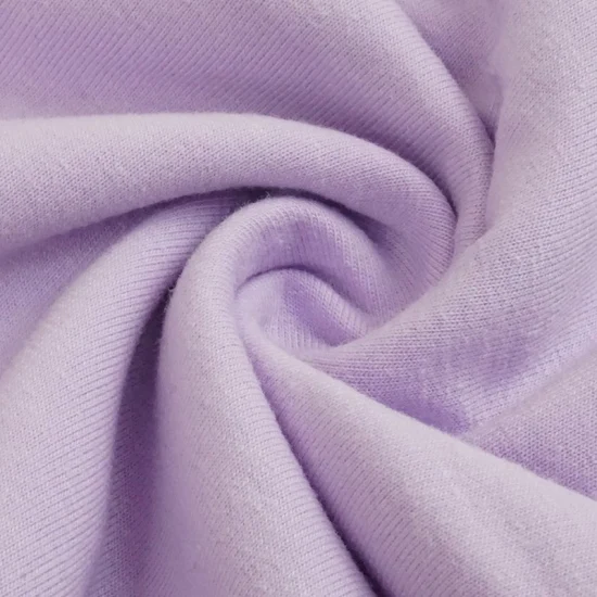 Tissu French Terry tricoté de couleur unie en polyester et spandex pour sweat à capuche