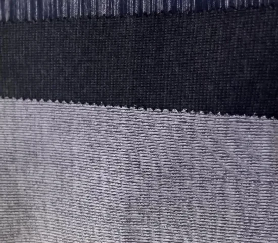92% coton 8% polyester 32scvc 32sc 21sc 270GSM tissu à tricoter côtelé français pour vêtements et robes pour femmes